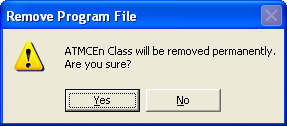 Right click on ATMC Class, choose Remove to remove the file.